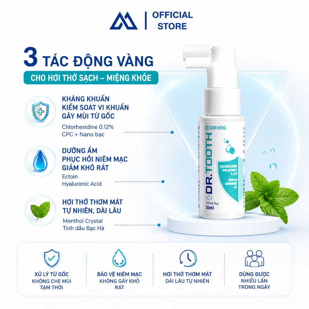 [Combo hơi thở thơm mát] Nước súc miệng Dr.Tooth + Xịt thơm miệng Dr.Tooth_thumbnail_6