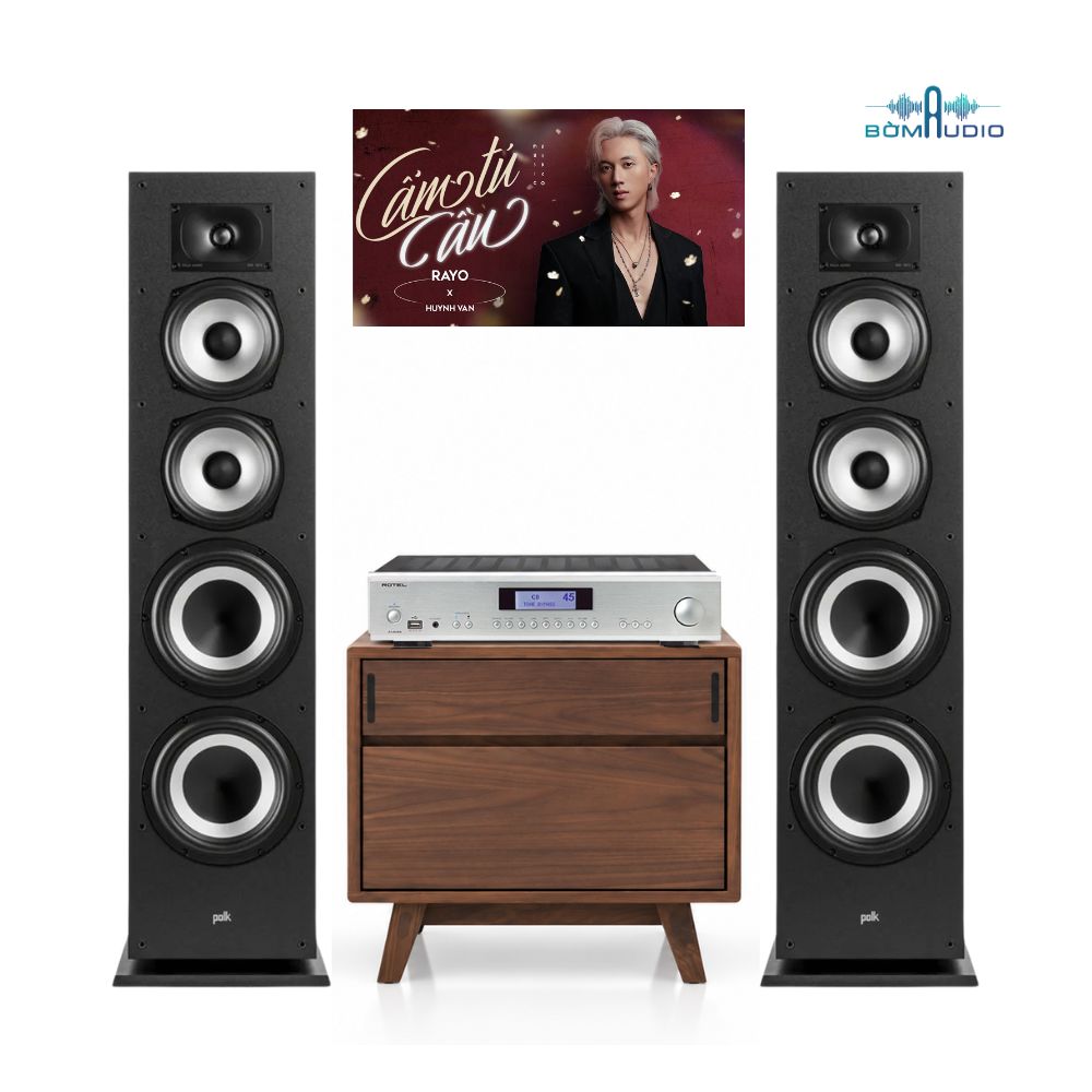 Combo Amply ROTEL A14 MKII + Loa Cột POLK AUDIO MXT70 - ROP2