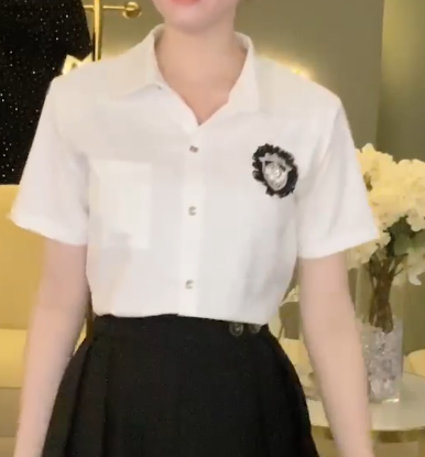 Sơ Mi Cổ Sen Tag Ngọc Túi Ngực_thumbnail_4