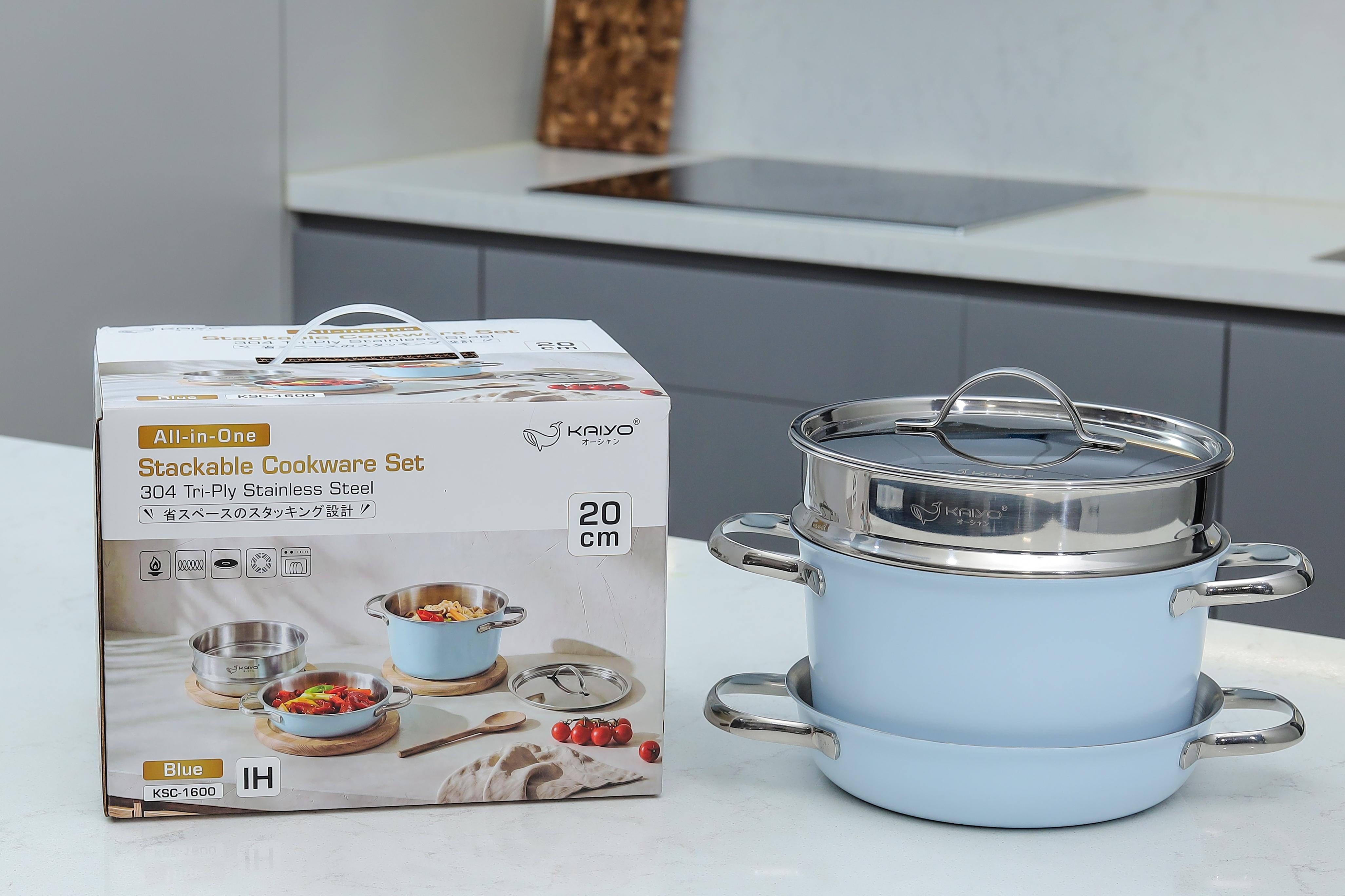 BỘ NỒI, CHẢO, XỬNG INOX 304 STACKABLE KAIYO SIZE 20CM_thumbnail_16