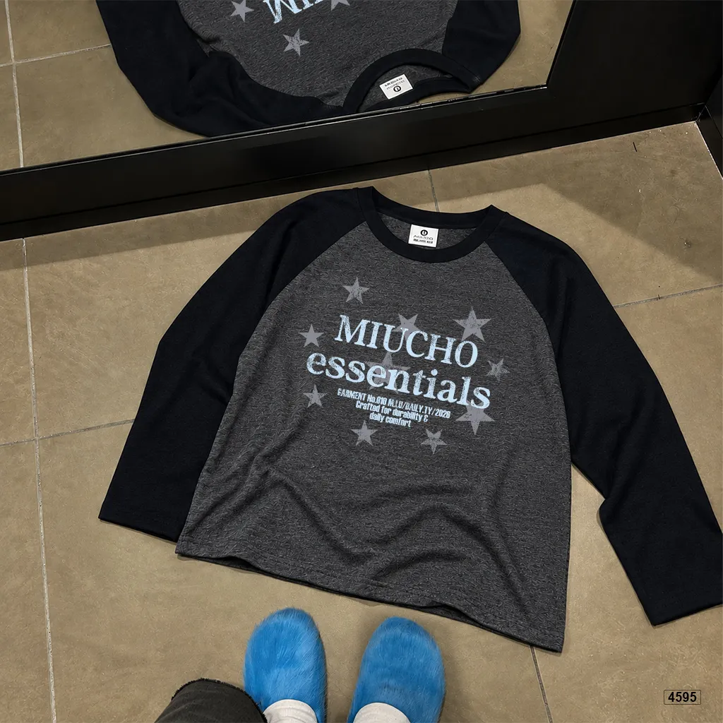 Áo thun dài tay phối màu Miucho hình ngôi sao phong cách Hàn Quốc 4595_thumbnail_6