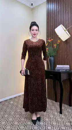 Đầm dáng dài tay lỡ A812_thumbnail_4
