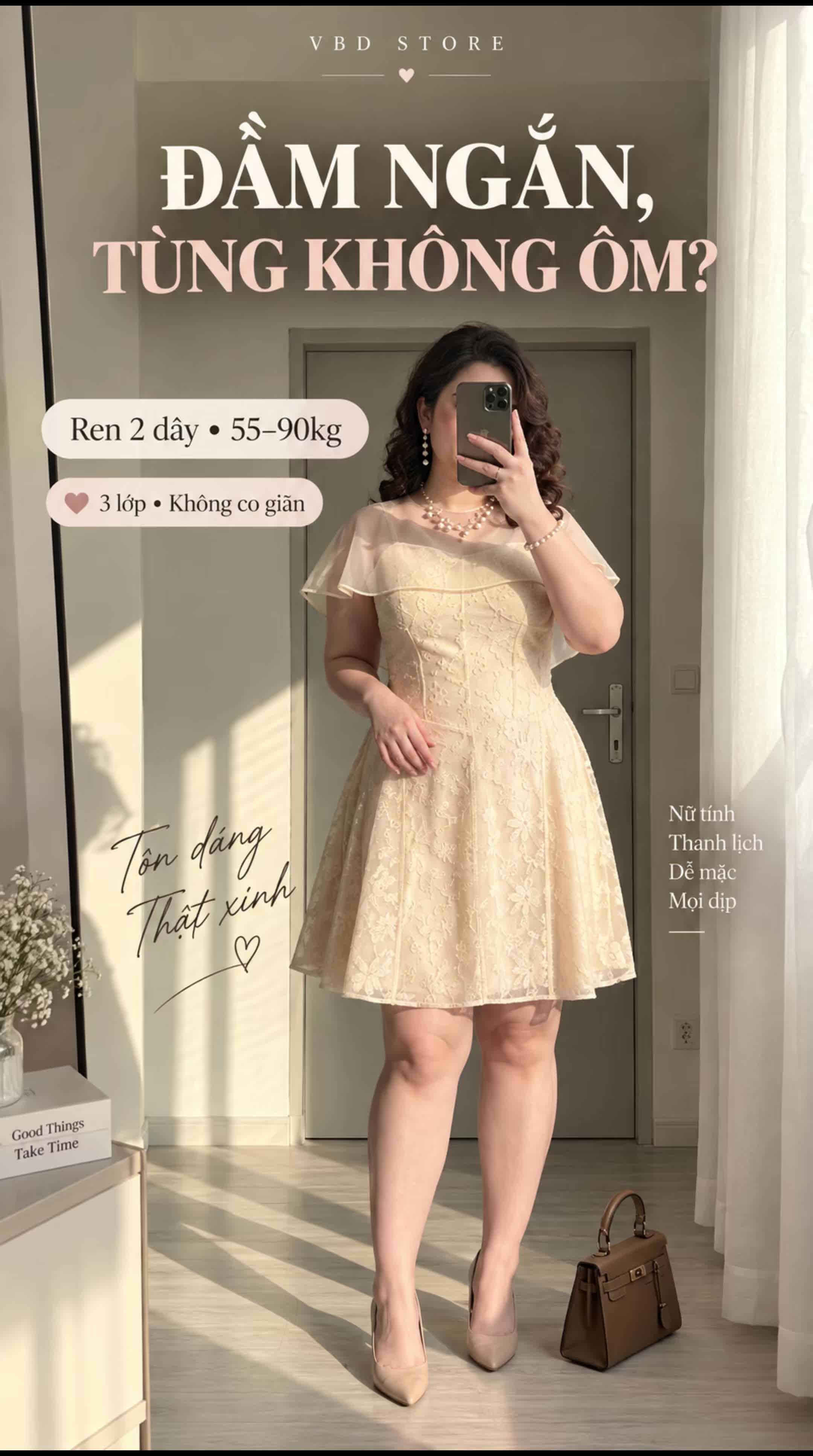 Đầm Ren Hai Dây Phối Voan V-DA246
