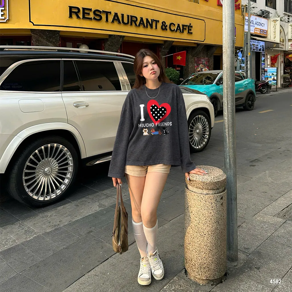 Áo thun dài tay Miucho hình thú cưng dễ thương 4582_thumbnail_5