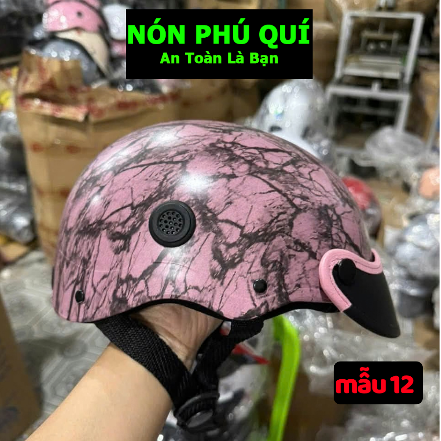 Nón 1/2 Nữa Đầu Nhúng Sơn Họa Tiêc Đẹp Nhiều Màu Sắc Lựa Chọn - Nón Phú Quí NBH06_thumbnail_10