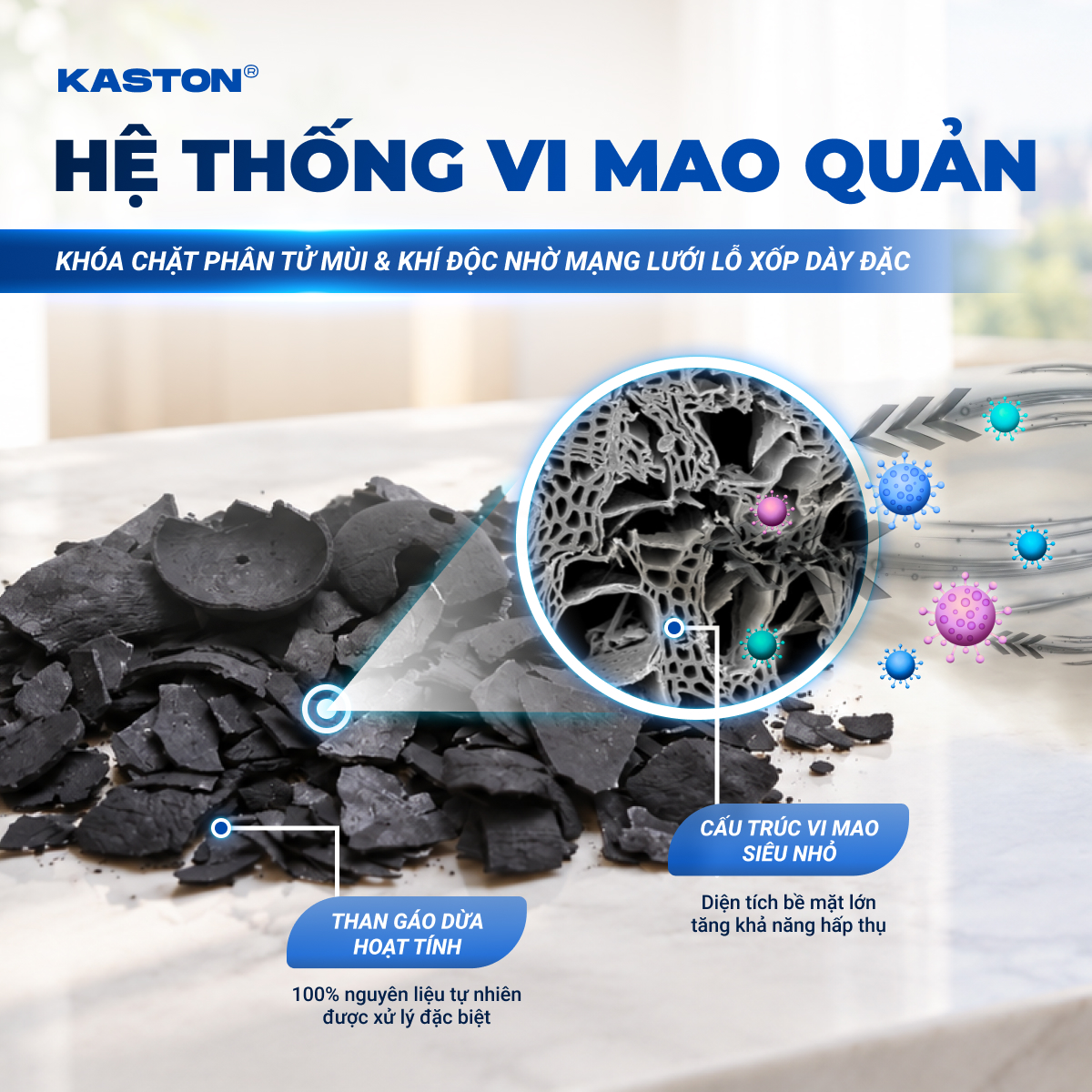 Túi Than Gáo Dừa Hoạt Tính Kaston - Khử Mùi Xe Ô Tô, Tủ Quần Áo, Tủ Giày, Tủ Lạnh, Hút Ẩm & Lọc Không Khí Tự Nhiên _thumbnail_1