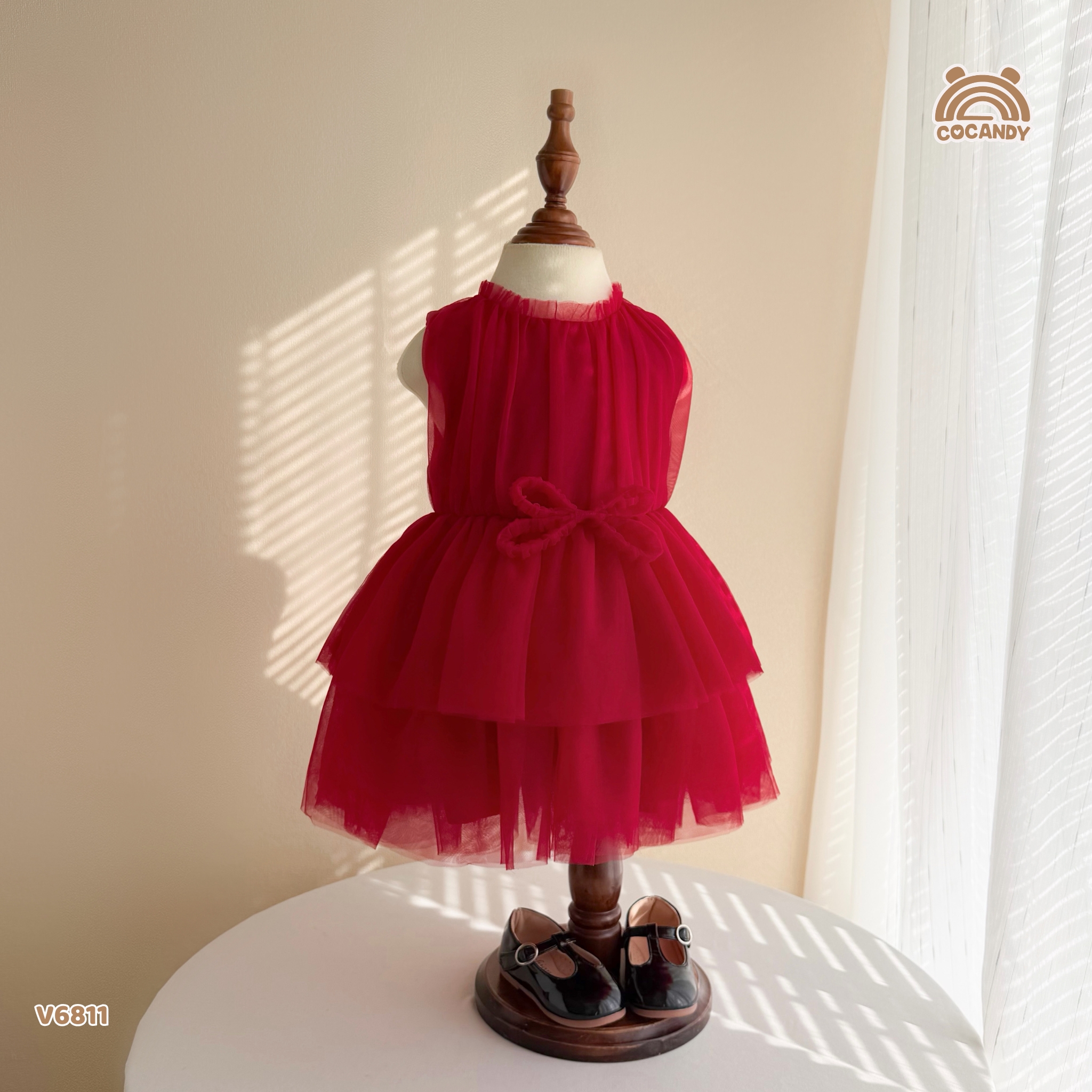 Váy cộc ĐỎ Cherry Bow