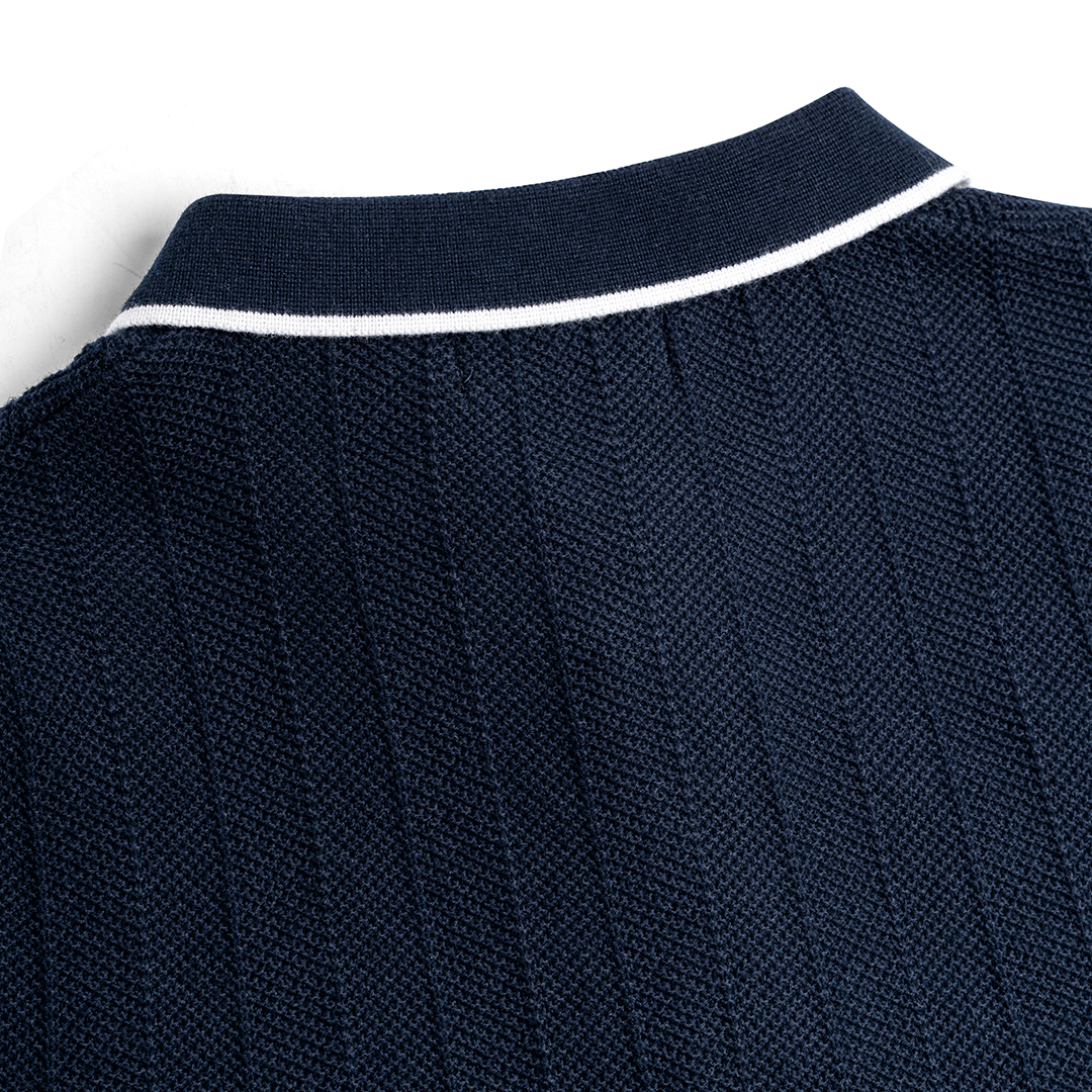 Polo Dệt Kim Herringbone Phối Viền Cổ SS2_thumbnail_2