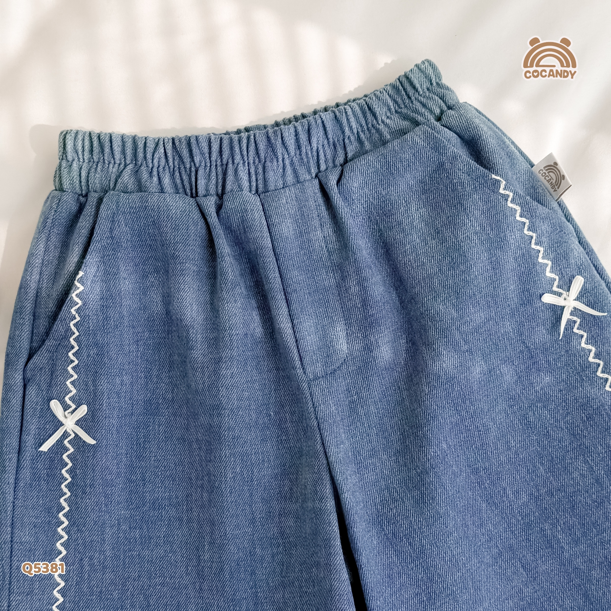 Quần dài loang XANH jeans diễu chỉ sóng_thumbnail_1