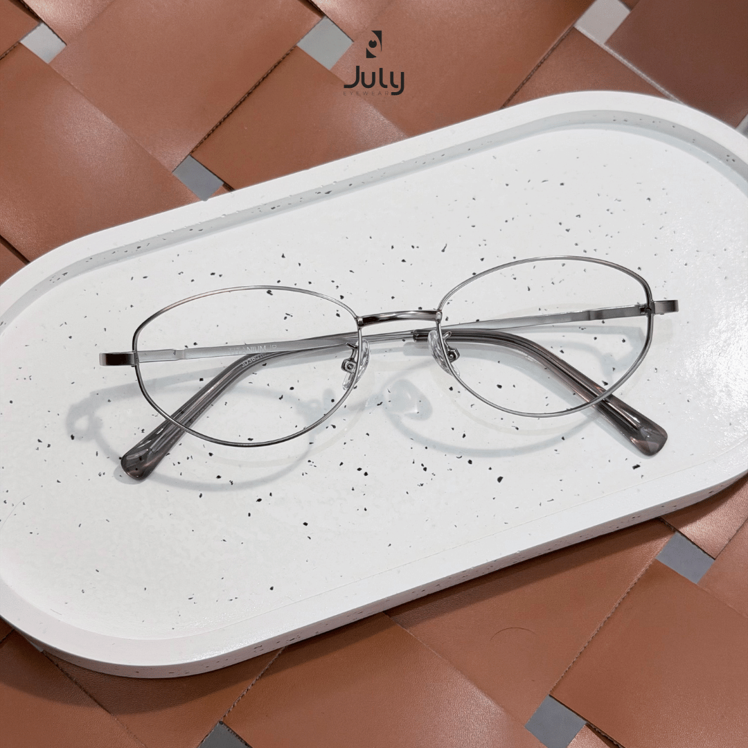 [LOOP] Gọng Kính Titanium Form Oval Vát