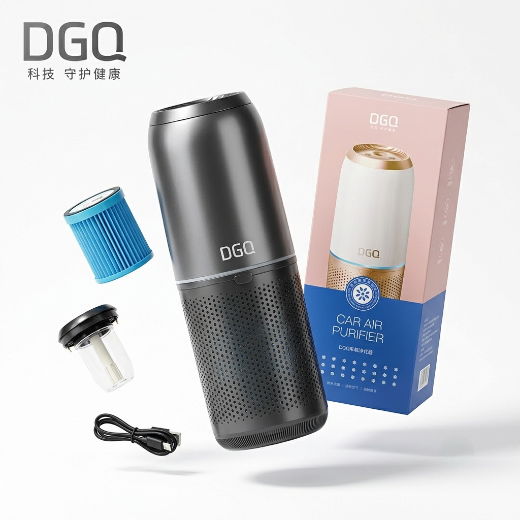 Máy Lọc Không Khí Ô Tô DGQ – Lọc Bụi Mịn, Tạo Ẩm Nano & Tinh Dầu