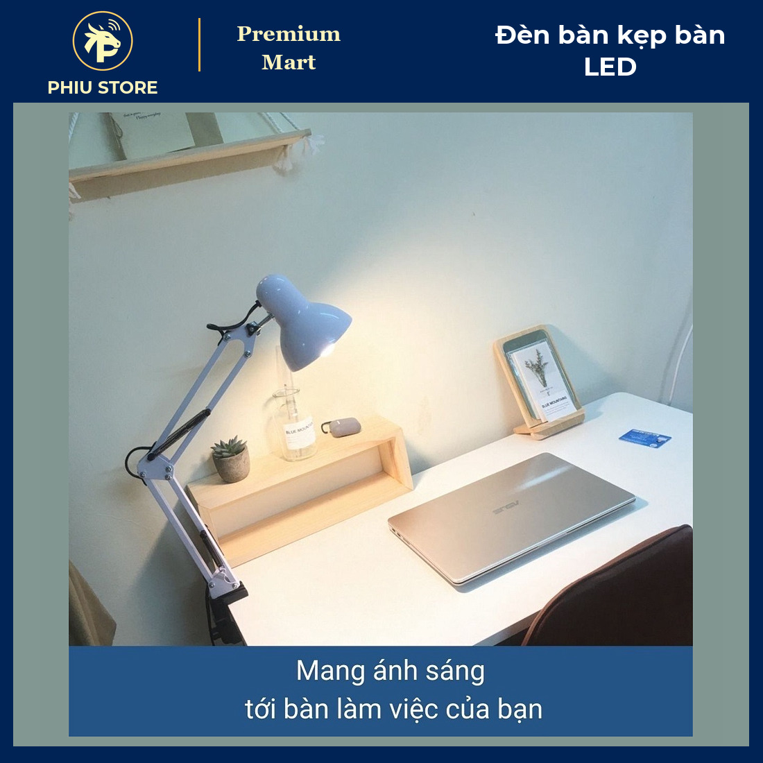 Đèn Bàn Học LED Kẹp Bàn Tay Gập Xoay 360 Độ, Đèn Đọc Sách Làm Việc Để Bàn, Bóng 7W 9W Tùy Chọn - PHIU STORE_thumbnail_4