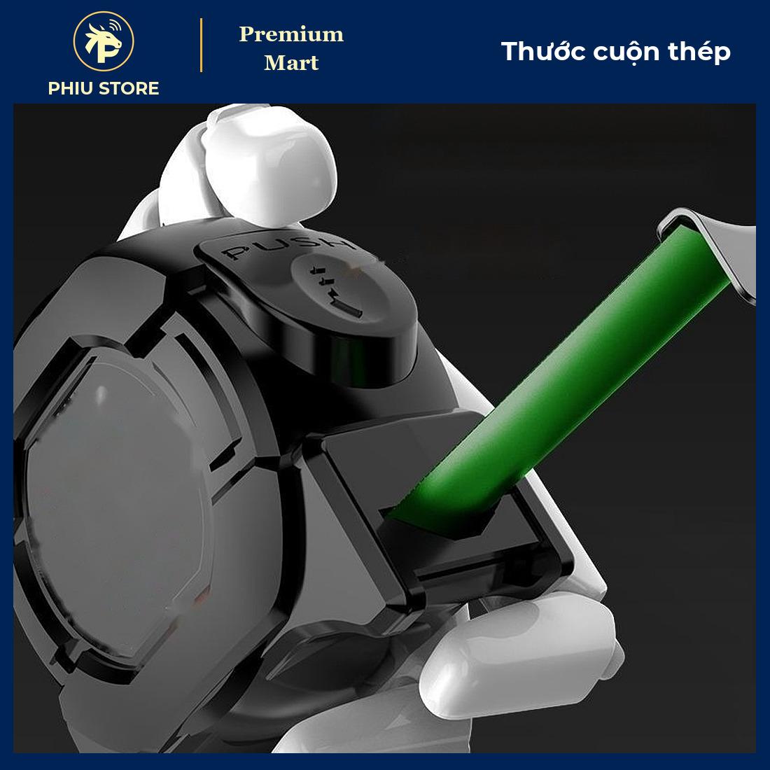 Thước Cuộn Thép 10 M Bản Rộng 25 Mm Phủ Huỳnh Quang, Tự Khóa Có Kẹp - Thước Kéo, Thước Rút Cầm Tay - PHIU STORE_thumbnail_1