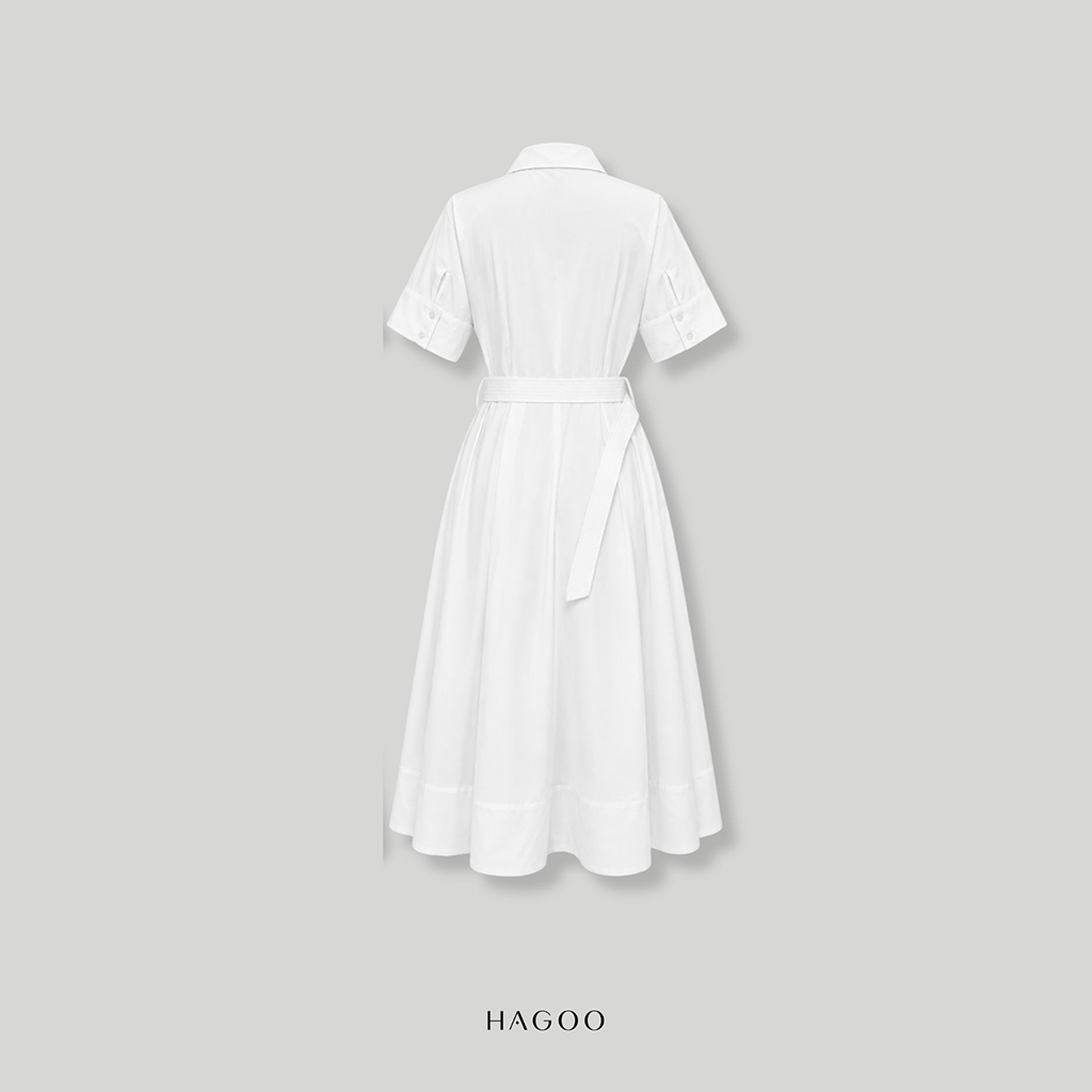 Váy sơ mi cộc tay túi ngực HAGOO_thumbnail_4