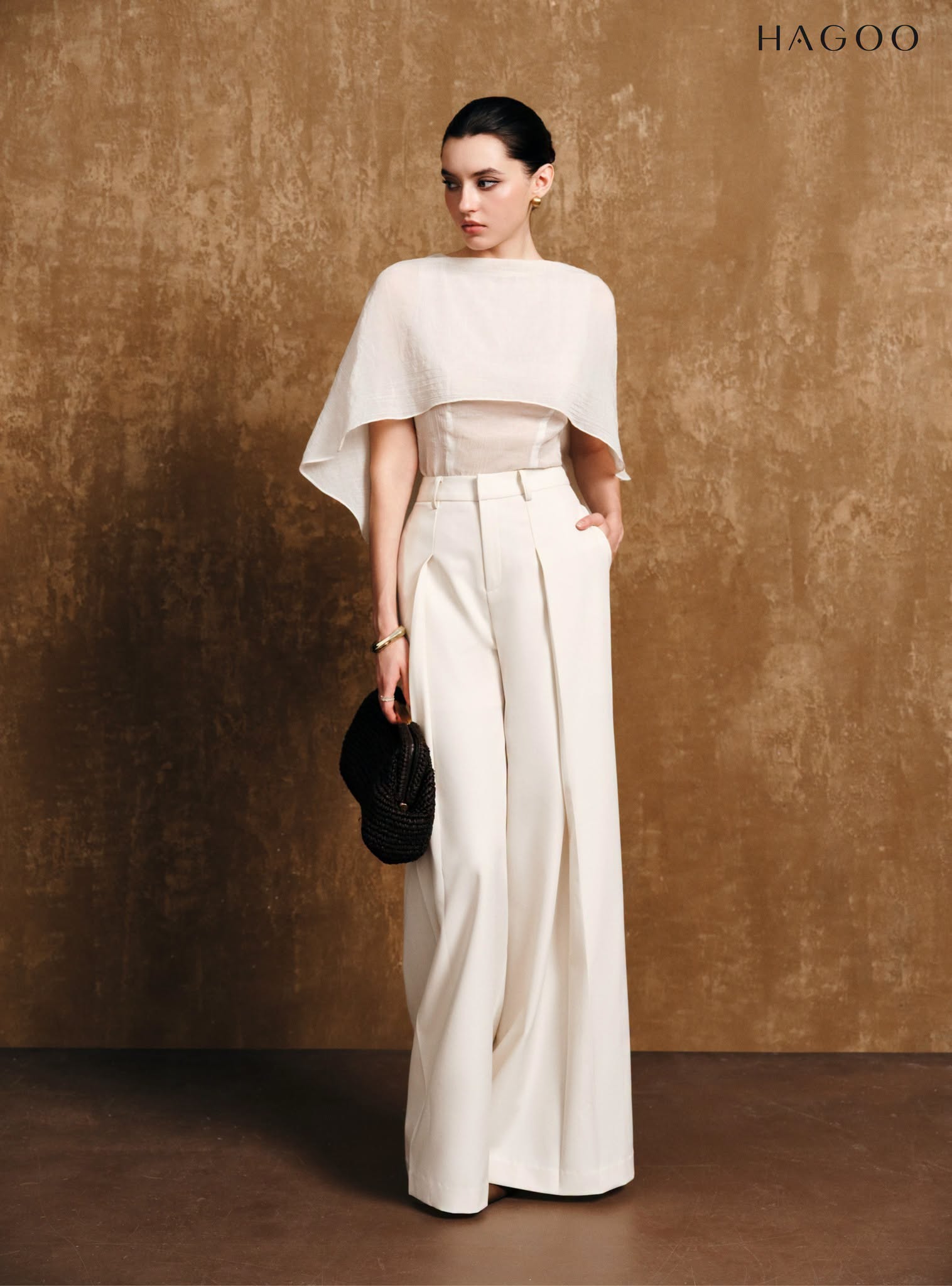 HAGOO wide-leg soup pants