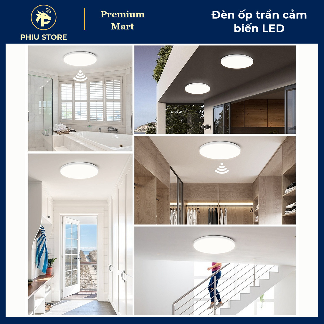 Đèn Ốp Trần LED Cảm Biến Chuyển Động / Radar 220V 12W–40W Ánh Sáng Trắng, Cho Hành Lang, Cầu Thang, Ban Công - PHIU STORE_thumbnail_3