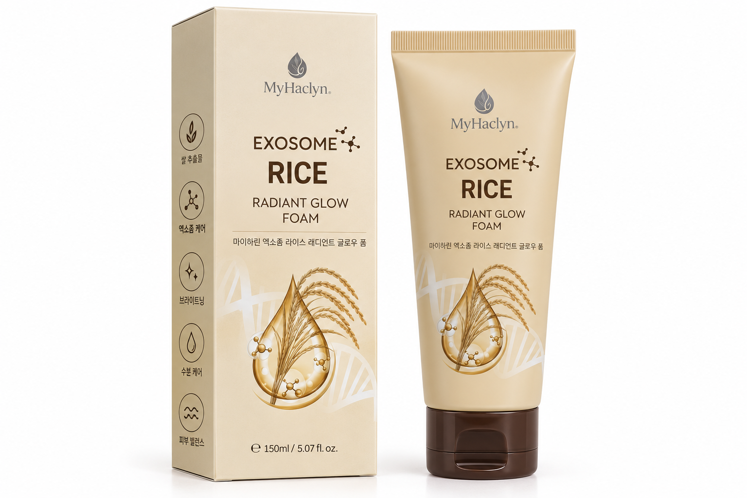 Sữa Rửa Mặt Tinh Chất Gạo Exosome Trắng Da 150ml