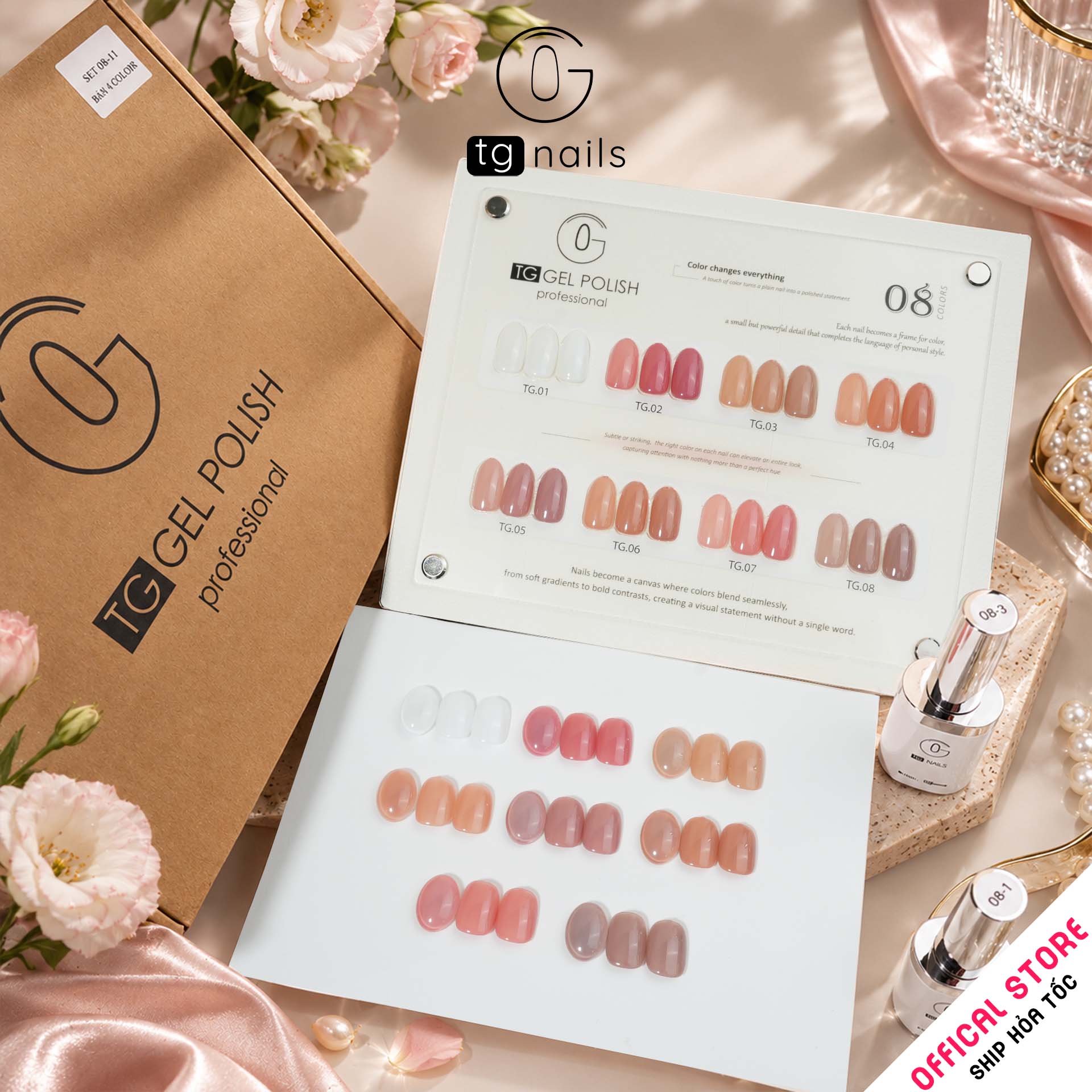 ComBo 8 màu Thạch Đục TG Nails kèm bảng màu_thumbnail_1