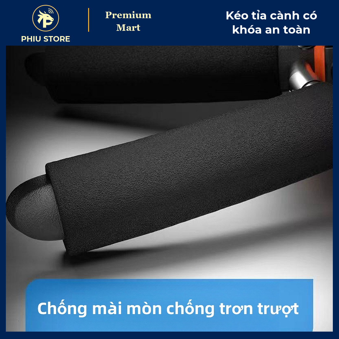 Kéo Cắt Tỉa Cành Kèm Găng Tay Và Cưa Gỗ Nhỏ, Có Khóa An Toàn, Lưỡi Thép SK5 - Chọn Kéo Lẻ Hoặc Bộ - PHIU STORE_thumbnail_3