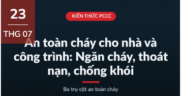 An Toàn Cháy Cho Nhà Và Công Trình: Ngăn Cháy, Thoát Nạn, Chống Khói