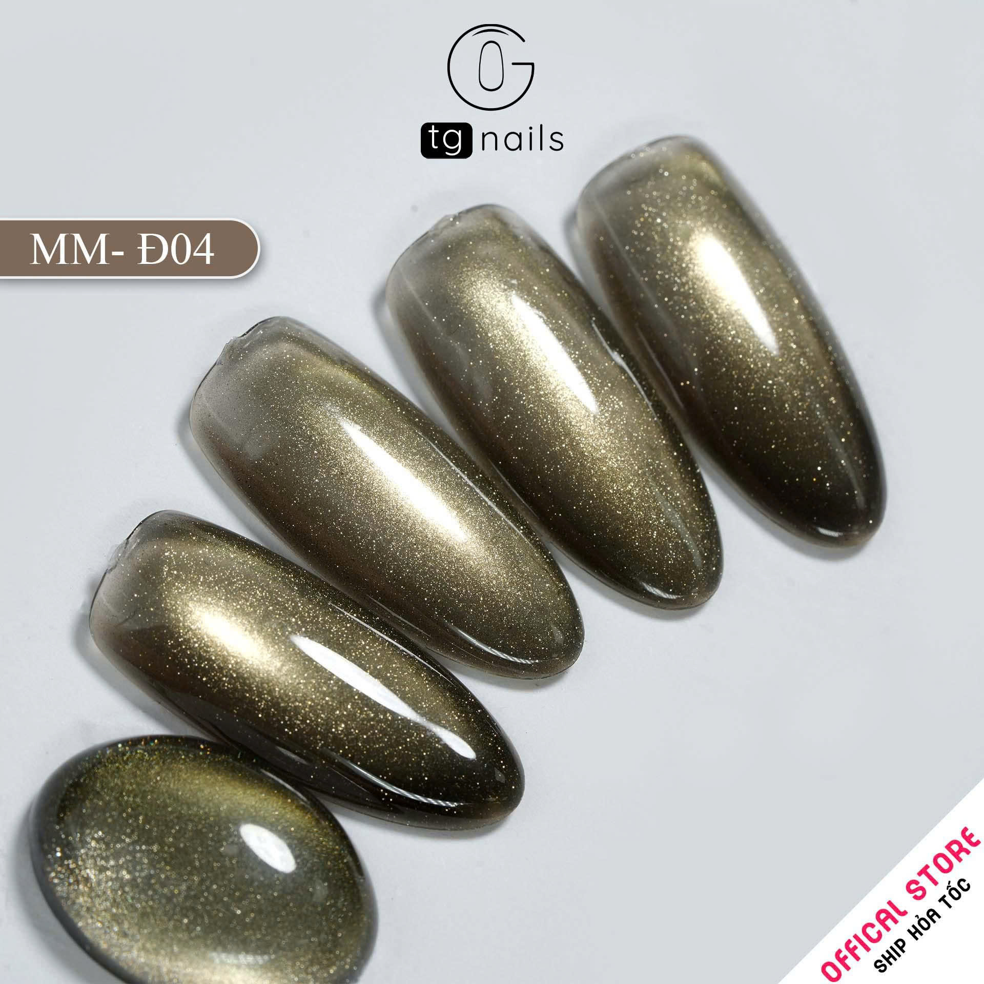 Sơn móng TG Nails gel. Khối lượng tịnh: 10g/ lọ. Nhãn hàng TG nail gel - Mắt mèo đậm_thumbnail_7