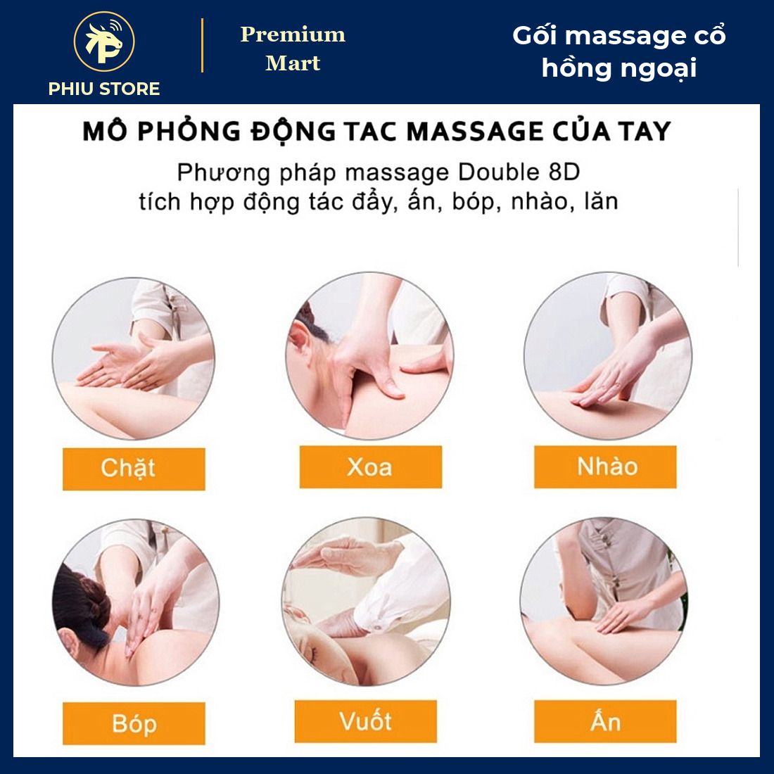 Gối Massage Hồng Ngoại Cổ Vai Gáy 16 Bi, 20 Bi - Mát Xa Cổ Vai Lưng Chân Tay, Có Chế Độ Nhiệt - PHIU STORE_thumbnail_3