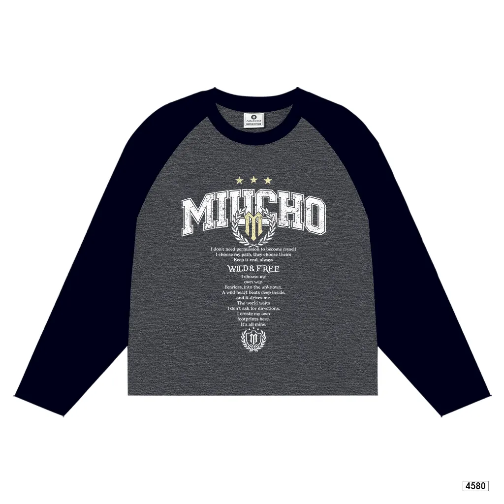 Áo thun dài tay phối màu Miucho phong cách thể thao Mỹ 4580_thumbnail_0