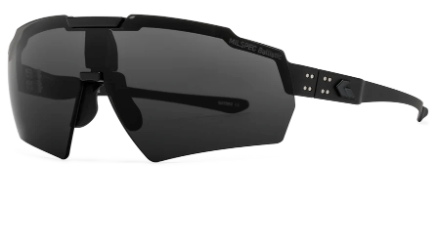 Gatorz (ANZI Z87 + MILSPEC) Blastshield- Black w/ Black Logo, Smoke w/ Anti-Fog (GZ-10-401)