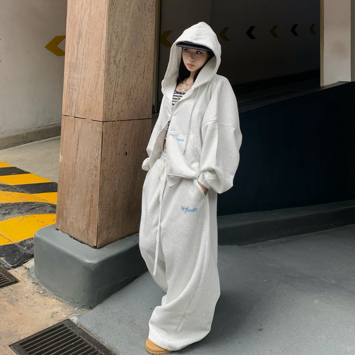 Set Bộ Nỉ Áo Hoodie Zip Soulmate GUPO Form Boxy Quần Dài Form Rộng Unisex Local Brand - SETNI