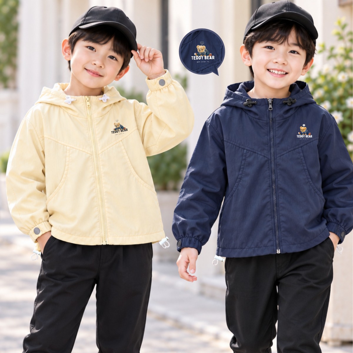 Ao gió bé trai hình Teddy Bear -  Loza Kids AJ3749