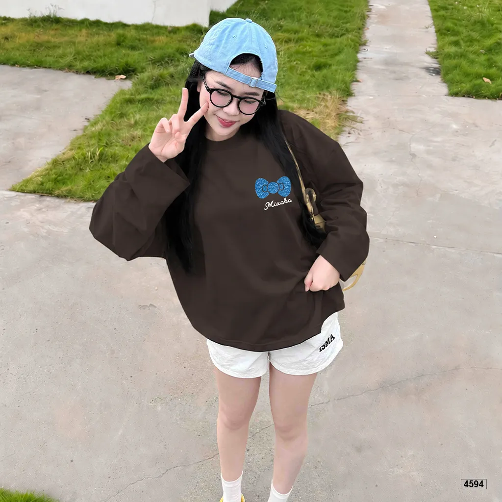 Áo thun dài tay Miucho hình nơ dễ thương 4594_thumbnail_6