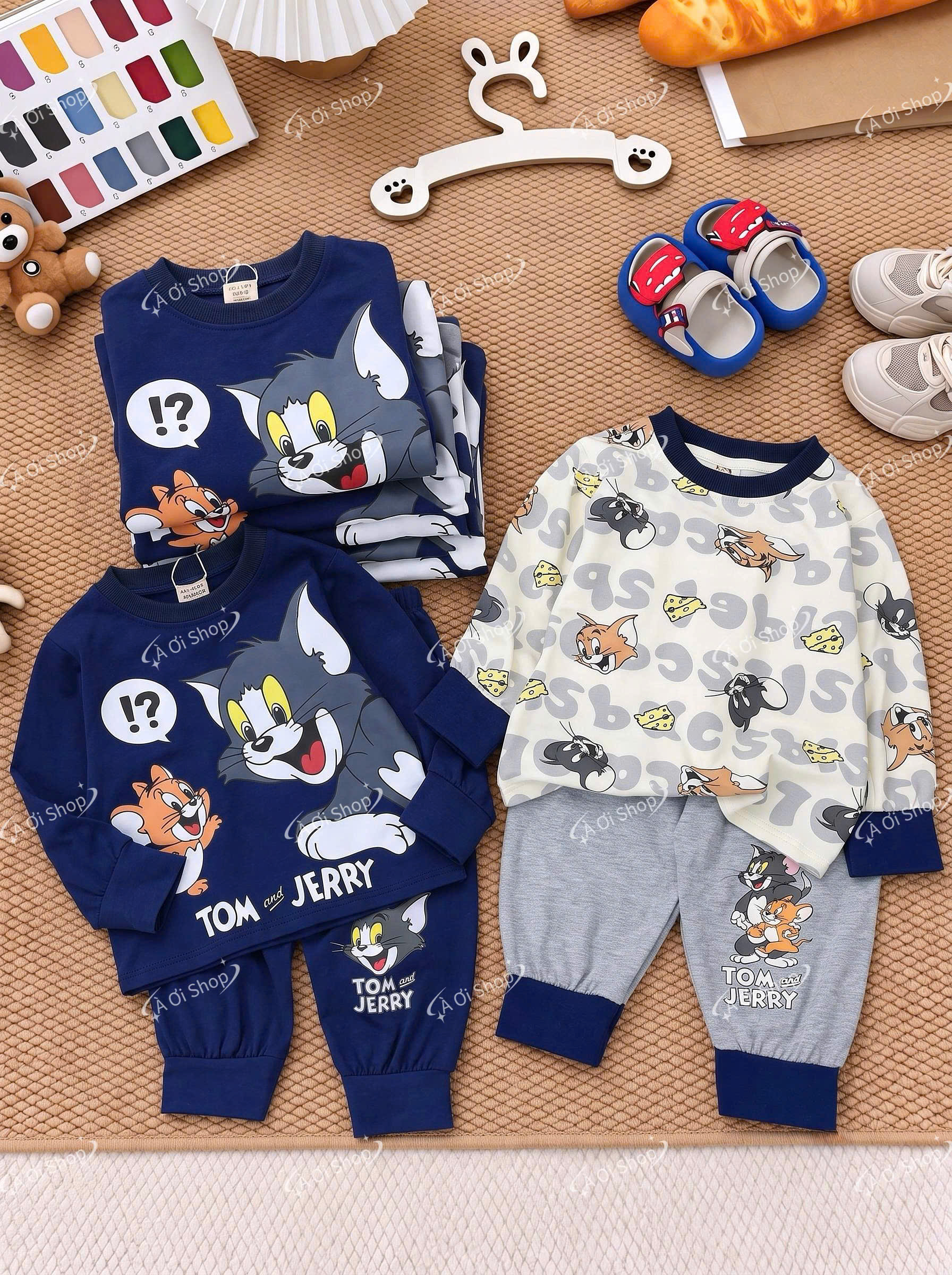 C30 SET 2 BỘ DÀI TAY TOM & JERRY CHẤM HỎI- A100.457_thumbnail_2
