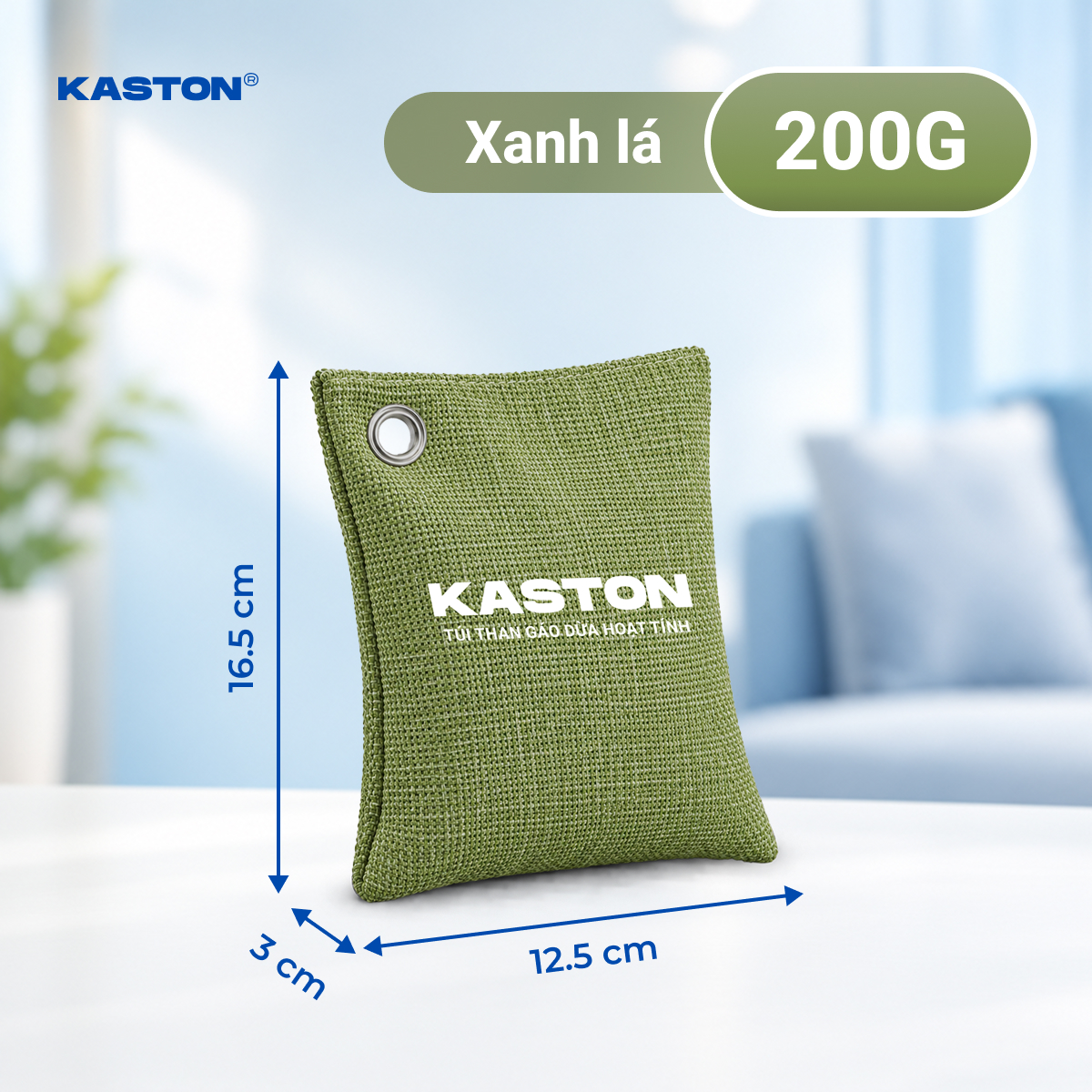 Túi Than Gáo Dừa Hoạt Tính Kaston - Khử Mùi Xe Ô Tô, Tủ Quần Áo, Tủ Giày, Tủ Lạnh, Hút Ẩm & Lọc Không Khí Tự Nhiên _thumbnail_8