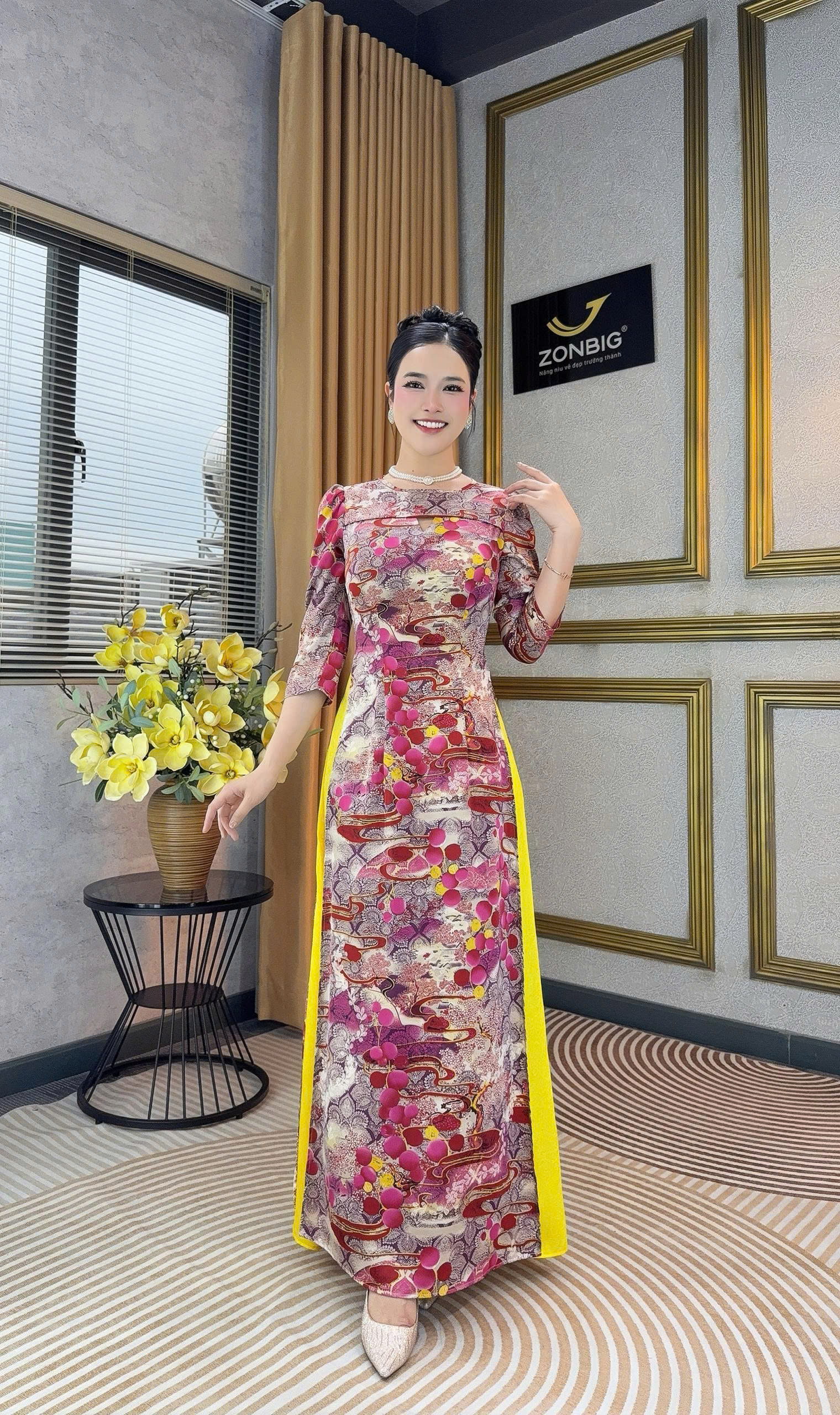 Đầm giả áo dài - Y2236 - Thương hiệu ZONBIG