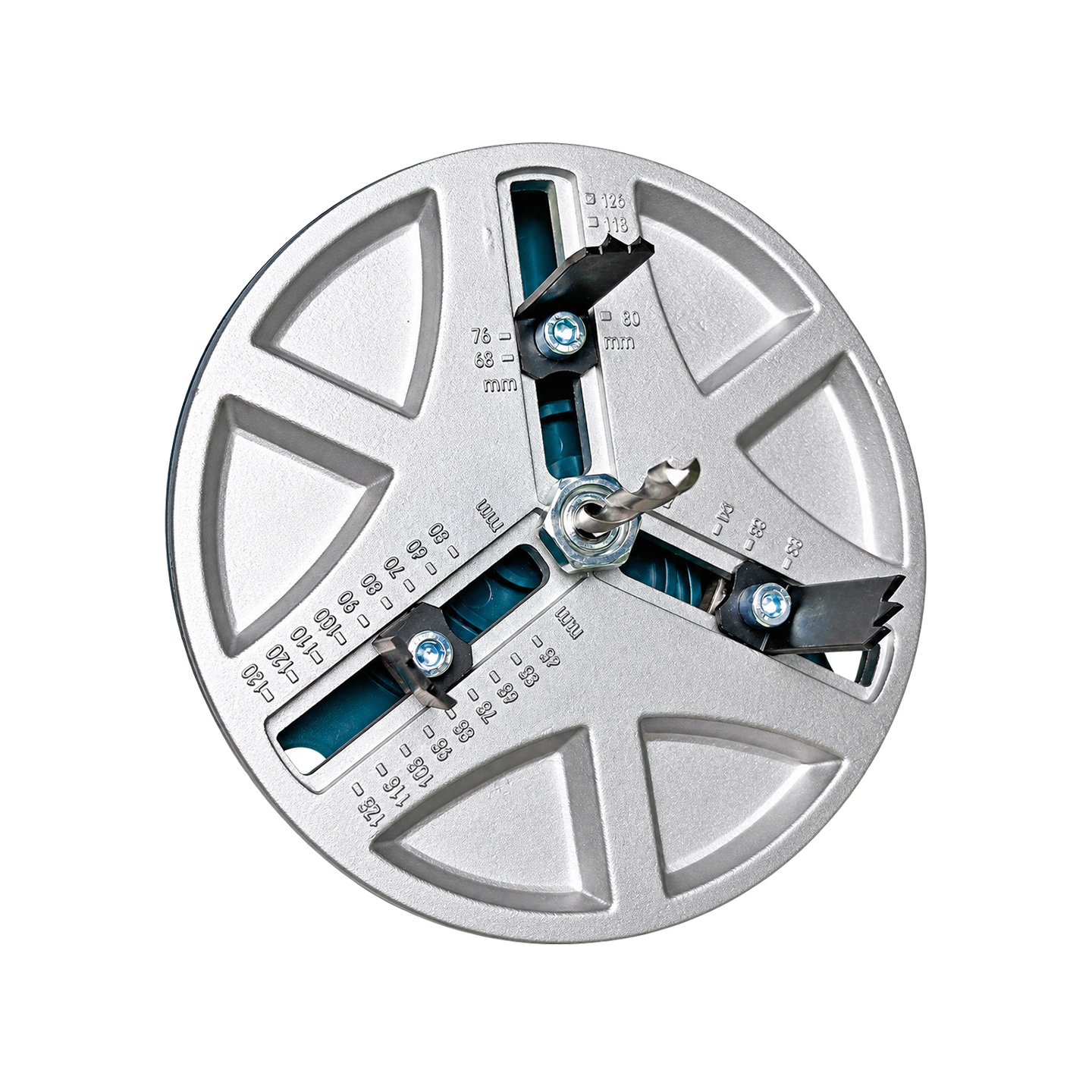Dụng cụ khoét lỗ gỗ, thạch cao, nhựa, kích thước điều chỉnh 45-130mm, gắn máy khoan