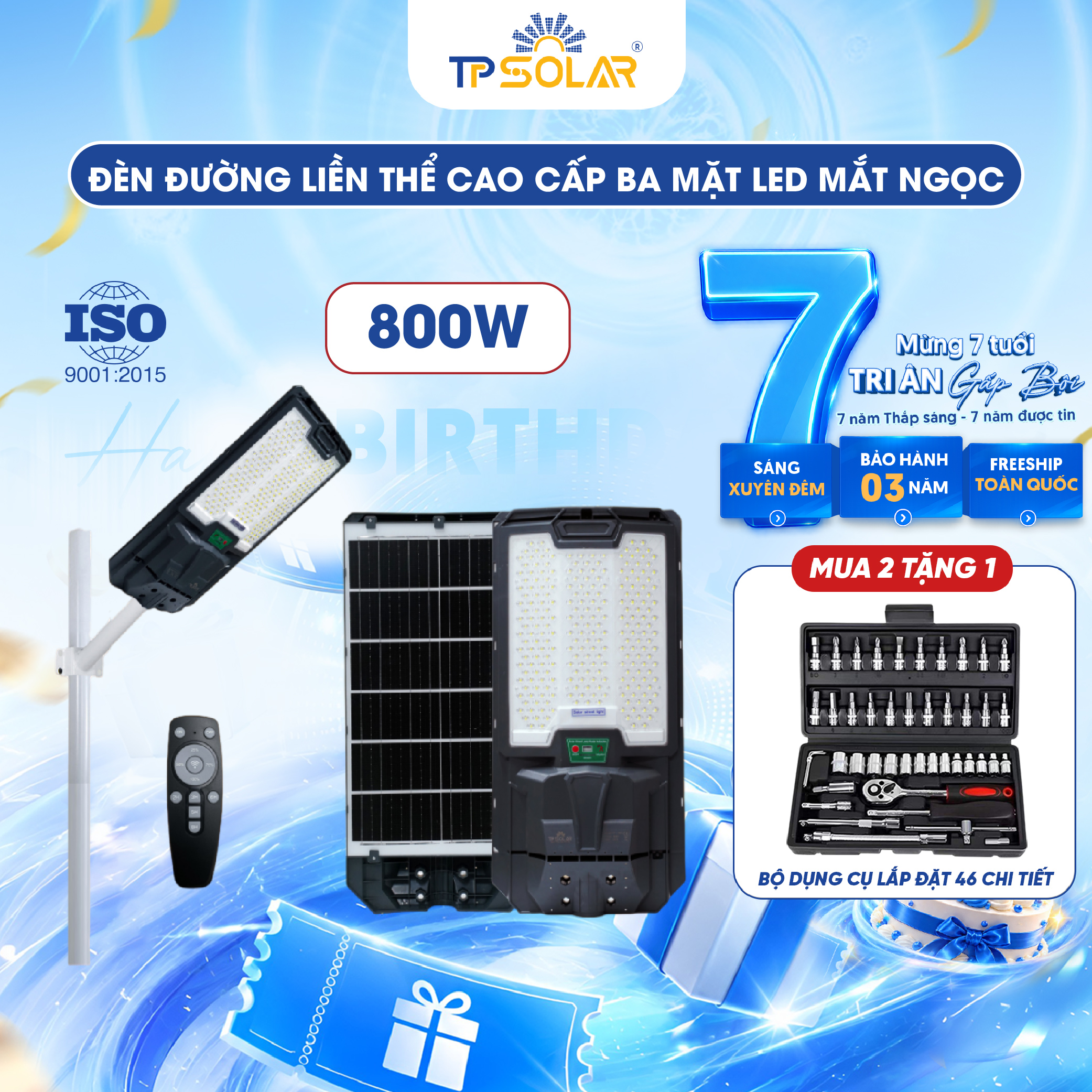 Đèn đường liền thể cao cấp 3 mặt LED mắt ngọc năng lượng mặt trời TP SOLAR LT11_thumbnail_1