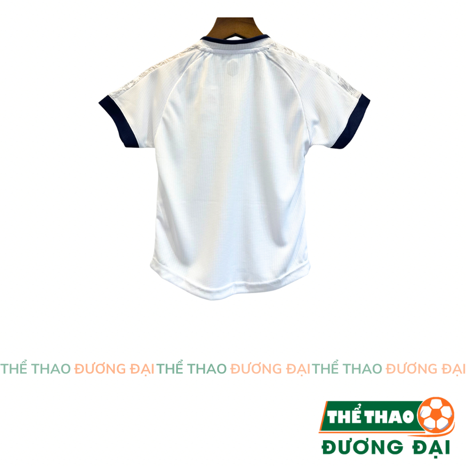 Quần Áo Bóng Đá Trẻ Em Thiết Kế Mikal Ravid Trắng Thun Mè Thoáng Khí Đồ Đá Banh Cho Bé_thumbnail_1