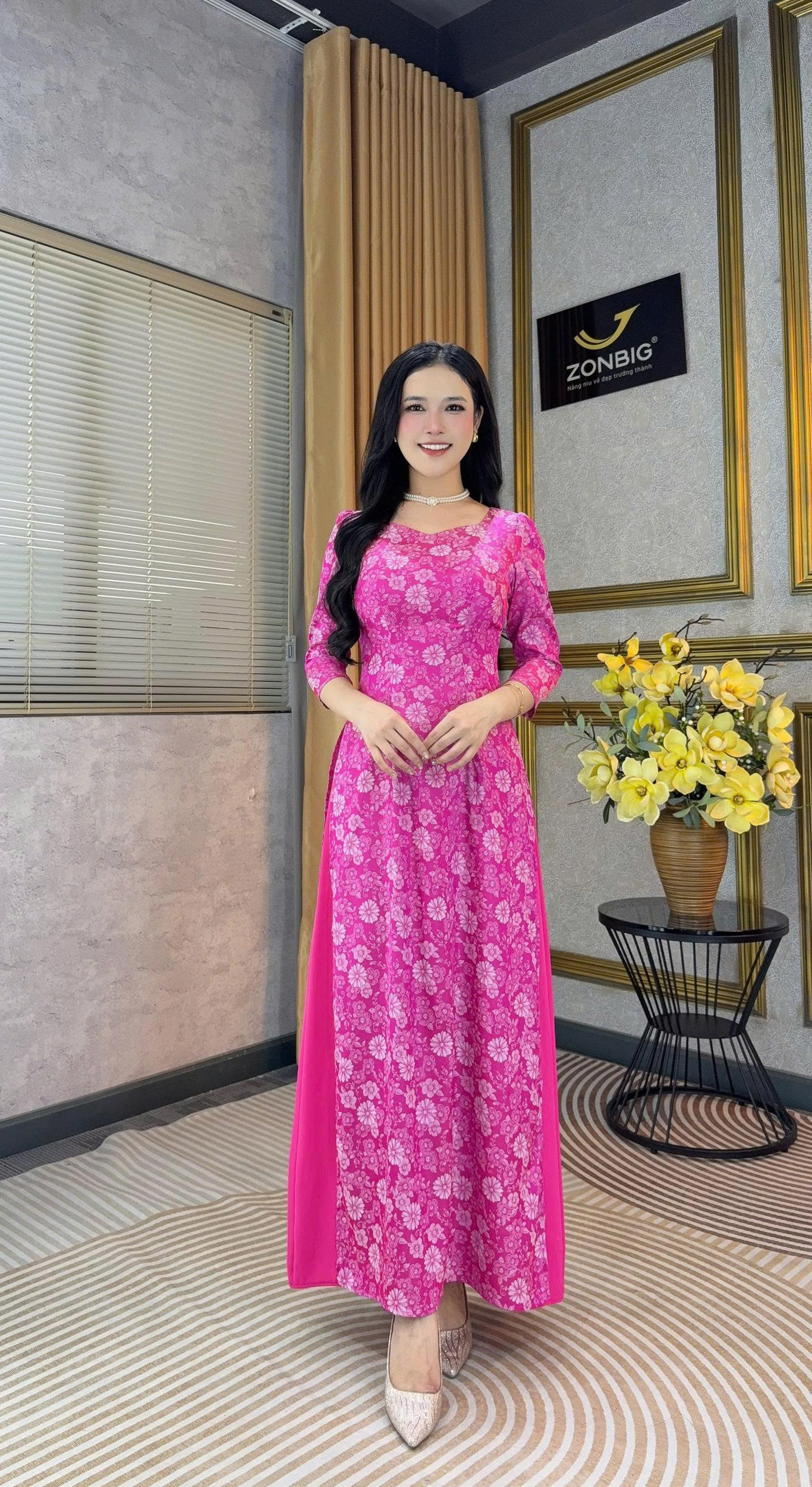 Đầm giả áo dài - Y2239 - Thương hiệu ZONBIG