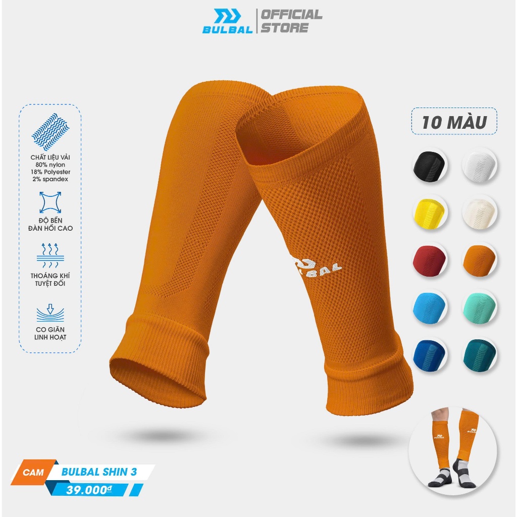 Tất Vớ Ống Bóng Đá Bulbal Shin 3 (1 Đôi) Bảo Vệ Bắp Chân Ống Đồng Thể Thao Đương Đại