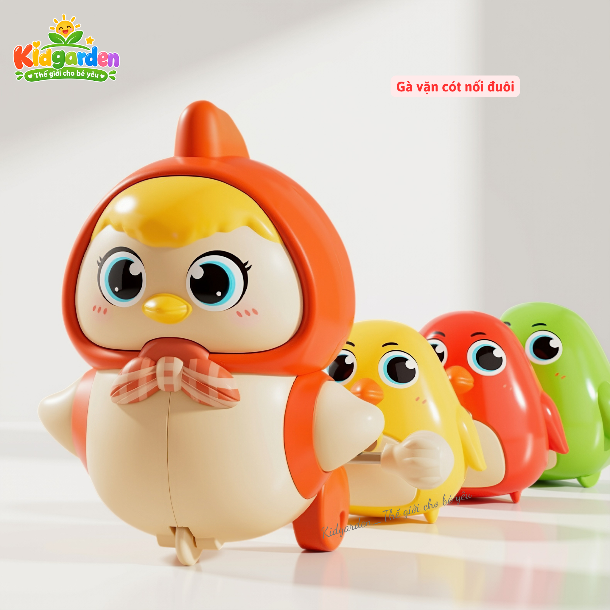 Gà vặn cót nối đuôi