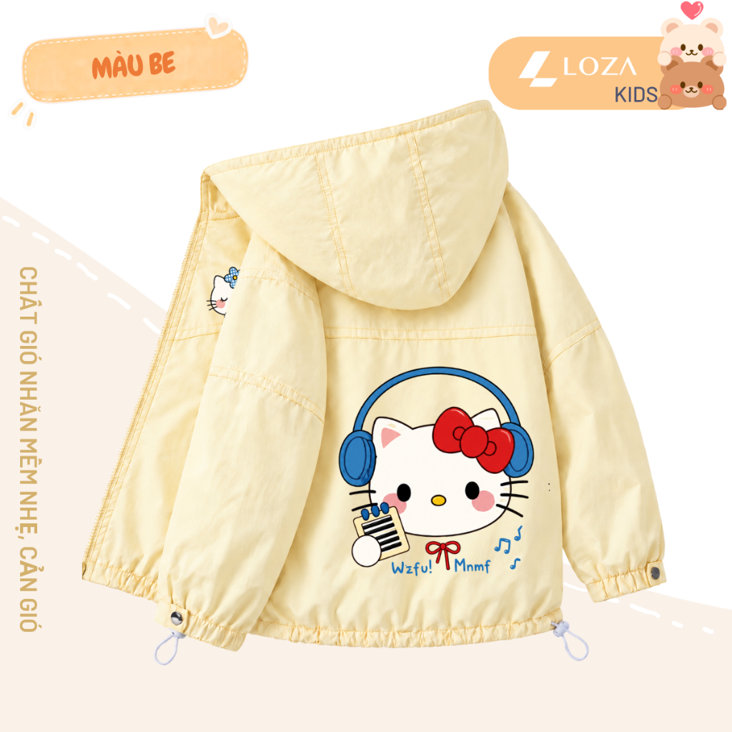 Áo gió bé gái hình Hello Kitty - Loza Kids  AJ005_thumbnail_2