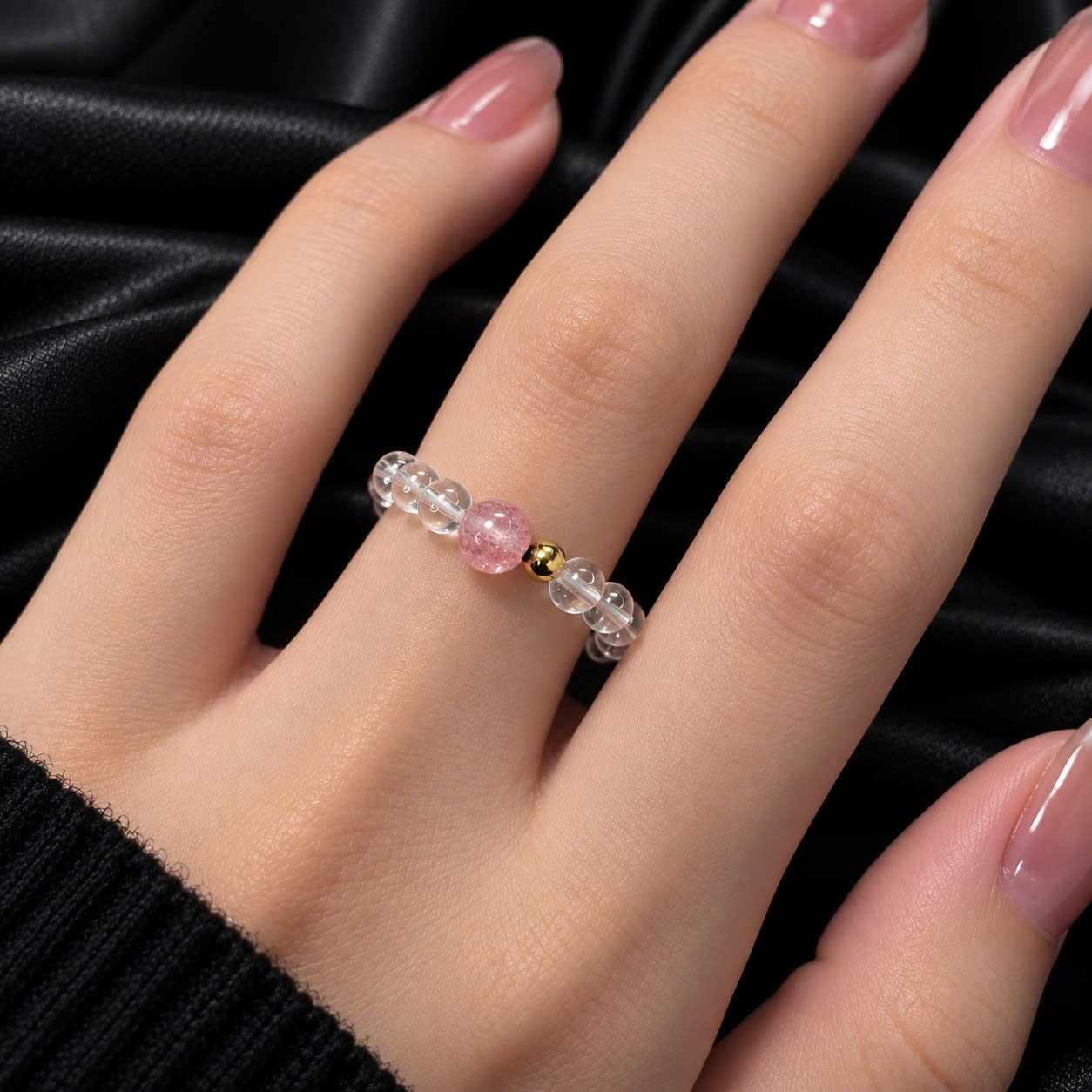Nhẫn kiểu phong thuỷ đá clear quart + tourmaline._thumbnail_3