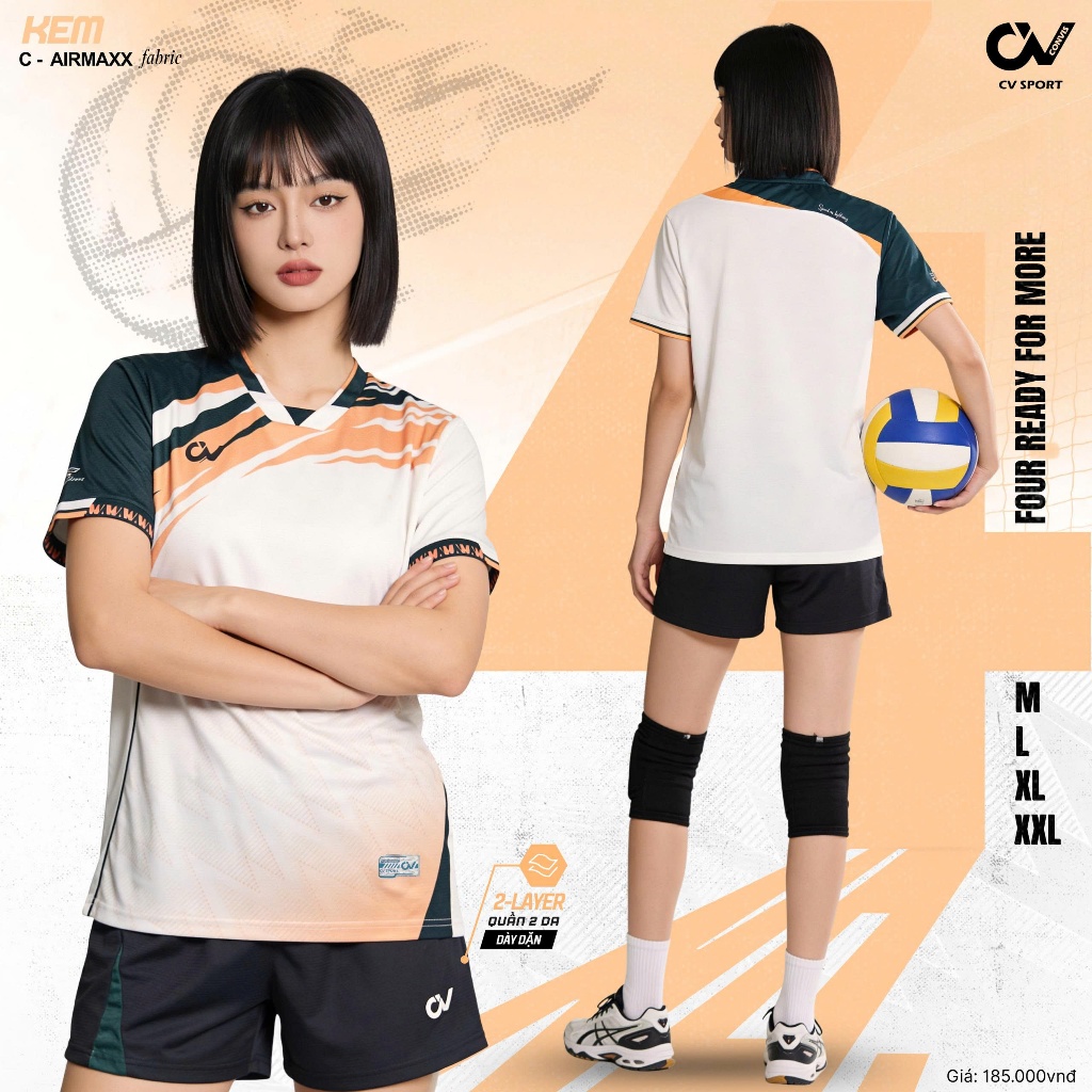 BST Quần Áo Bóng Chuyền CV CV04 Thun Mè C-Airmaxx Thoáng Khí Thể Thao Đương Đại_thumbnail_2