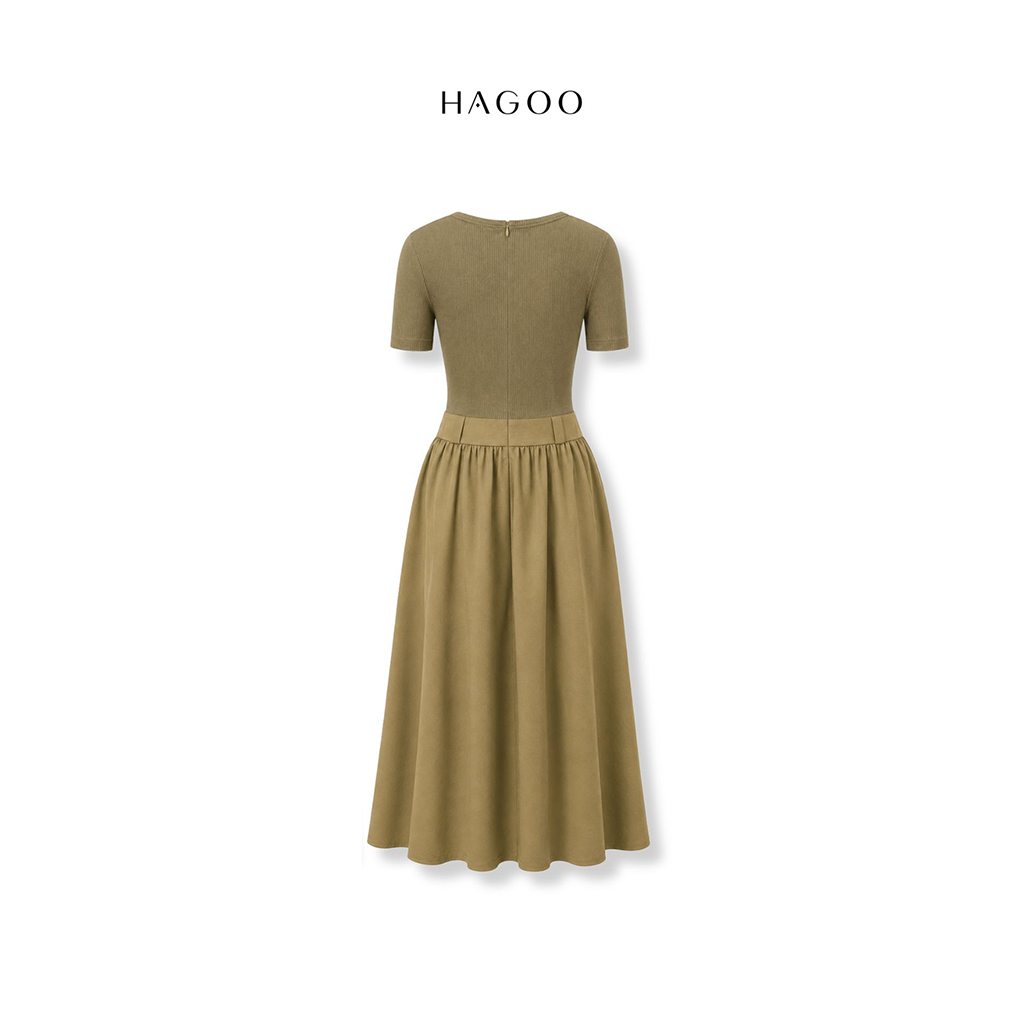 Váy thun phối gió tay cộc bổ trụ HAGOO_thumbnail_5