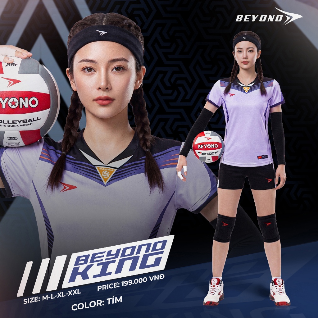 BST Quần Áo Bóng Chuyền Beyono King II Thun Mè Cao Cấp Thoáng Khí Thể Thao Đương Đại_thumbnail_3