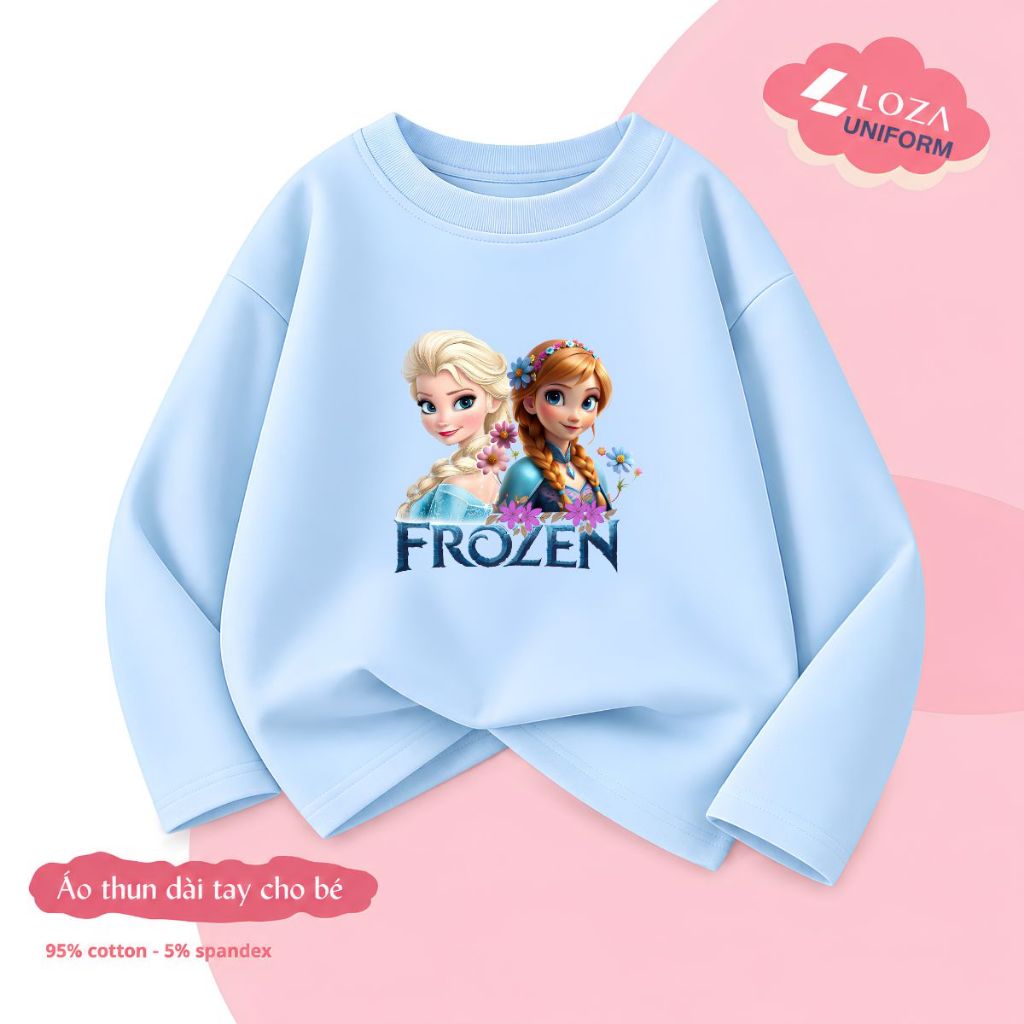 Áo thun dài tay bé gái hình Elsa - Loza KT3799_thumbnail_3