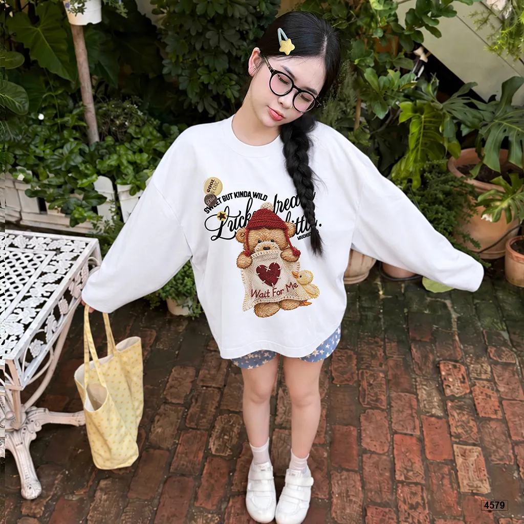 Áo tay dài unisex Miucho form boxy cổ tròn vải tici ATD00060 4579_thumbnail_4