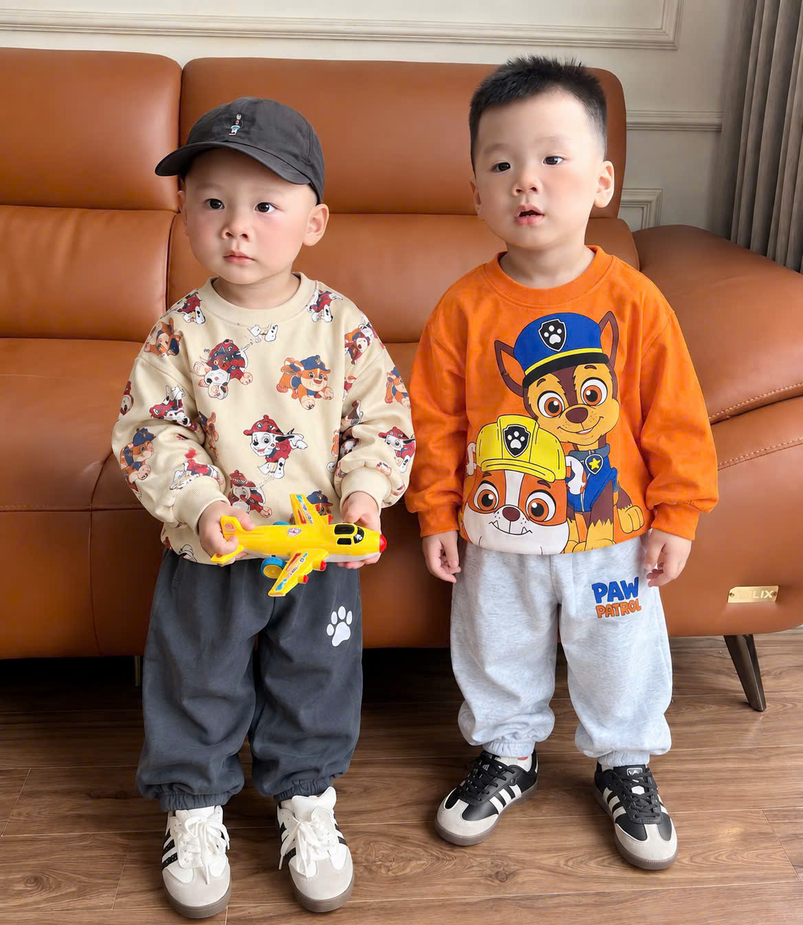C12 SET 2 BỘ DÀI TAY CHÓ CỨU HỘ BE CAM- A100.452
