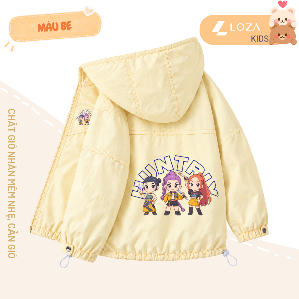 Áo gió bé gái in hình các cô gái nhóm Huntrix - Loza Kids  AJ006_thumbnail_3