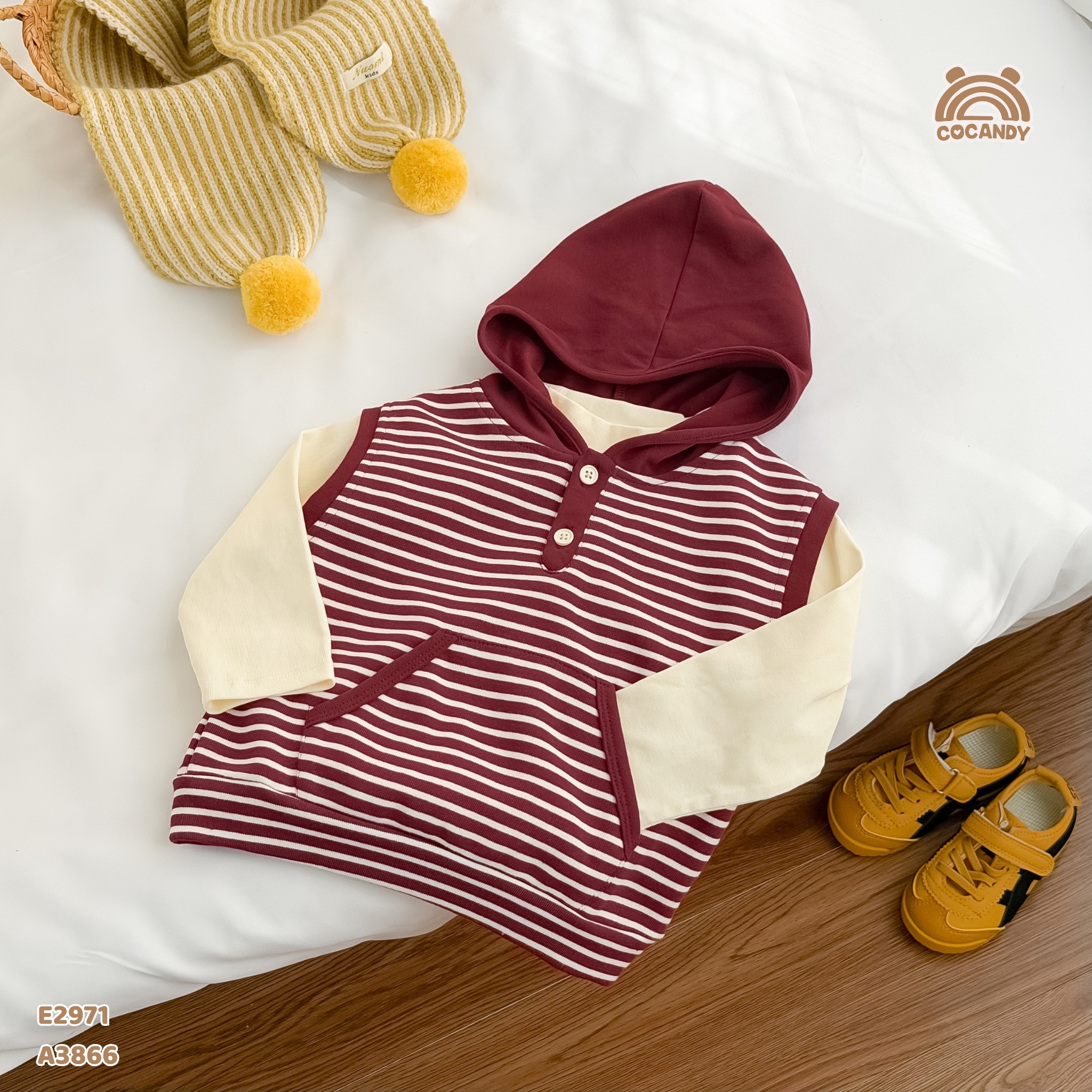 Áo gile kẻ ĐỎ TRẮNG hoodie_thumbnail_10